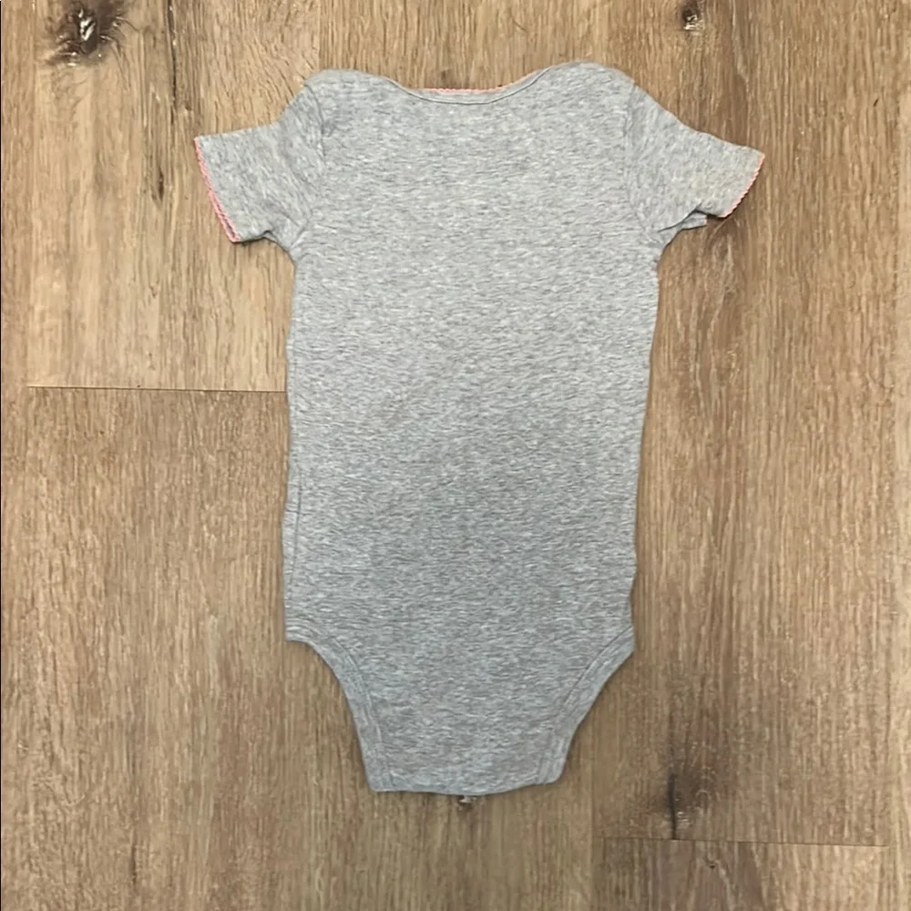 Carter’s Gray Baby Onesie with Pink Accents